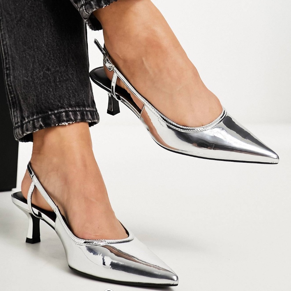 Metallic heels